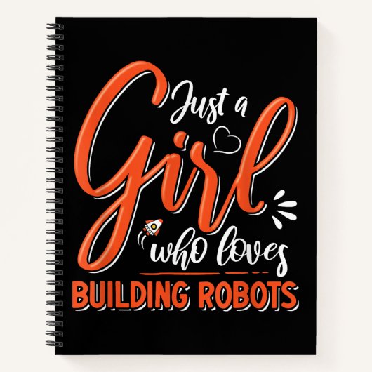 Robotica Engineer Robot Lover Engineering Meisje R Notitieboek (Voorkant)
