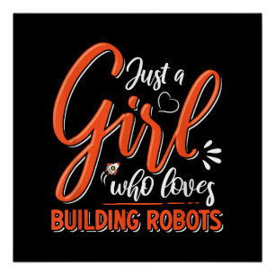 Robotica Engineer Robot Lover Engineering Meisje R Perfect Poster
