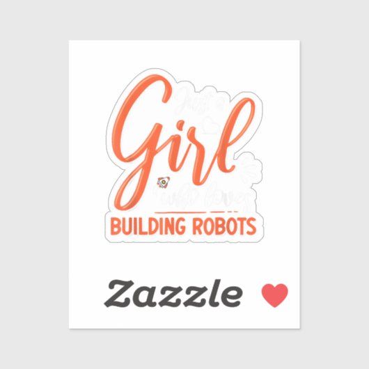 Robotica Engineer Robot Lover Engineering Meisje R Sticker (Vel)
