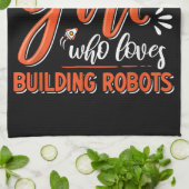 Robotica Engineer Robot Lover Engineering Meisje R Theedoek (Gevouwen)