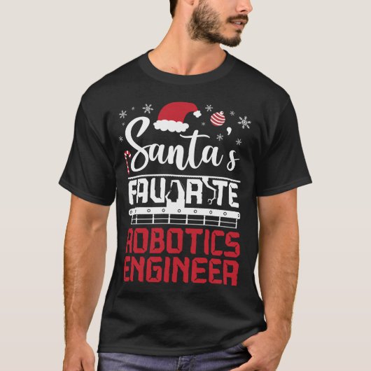 Robotica Engineer Santa's Favoriete Robotica T-shirt (Voorkant)