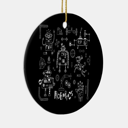 Robotica Engineer Technicus Funny Robot Keramisch Ornament (Rechts)