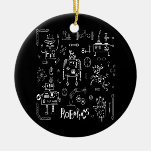Robotica Engineer Technicus Funny Robot Keramisch Ornament (Voorkant)