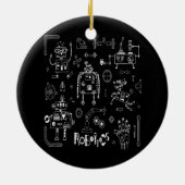 Robotica Engineer Technicus Funny Robot Keramisch Ornament (Achterkant)