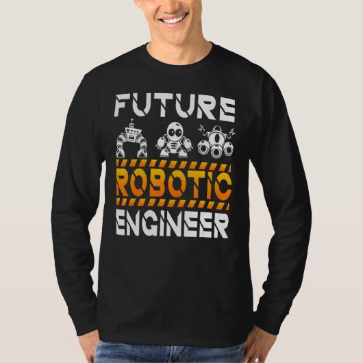 Robotica Engineering Kinder Mannen Toekomstige Rob T-shirt (Voorkant)