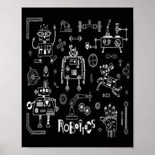Robotica Ingenieur Technicus Grappige Vintage Robo Poster
