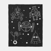 Robotica Kinder robots bootst robotkinderen Fleece Deken (Voorkant)