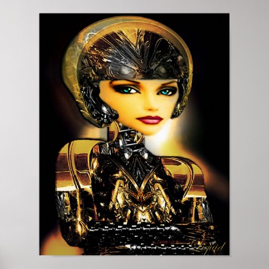 Robotica op Canvas Poster (Voorkant)