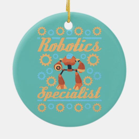 Robotica Specialist Robot Keramisch Ornament (Achterkant)