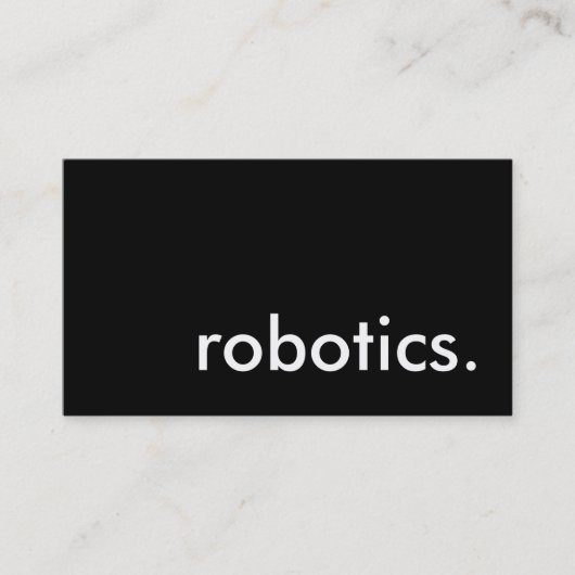 robotica. visitekaartje (Voorkant)