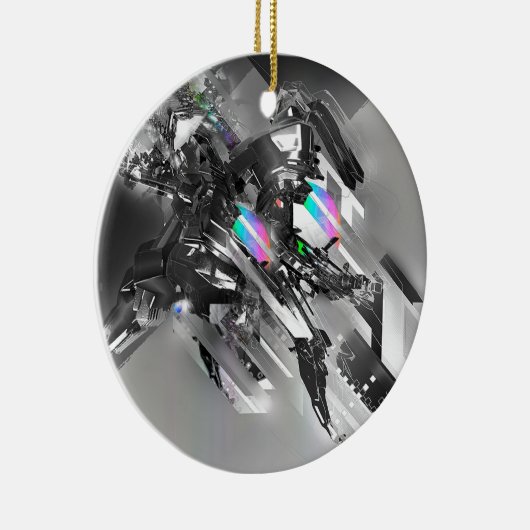 Robotica voor abstracte celtransformatie keramisch ornament (Rechts)