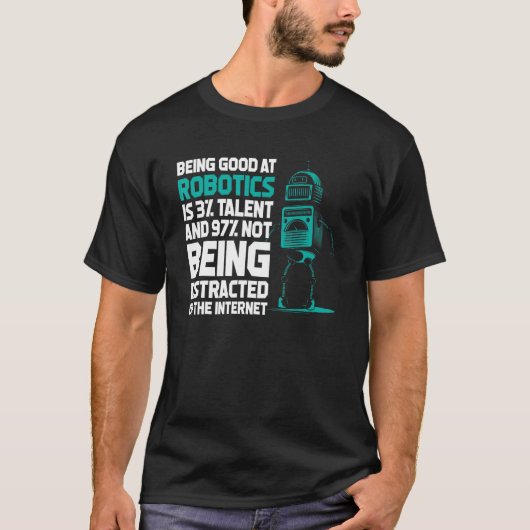 Roboticageingenieur Robot Robot Technicia T-shirt (Voorkant)