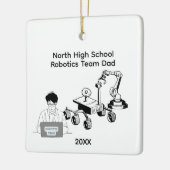 Roboticateam Vader op Middelbare School Keramisch Ornament (Links)