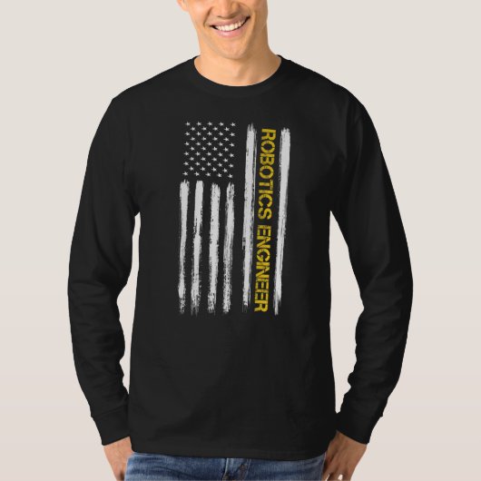 Robotics Engineer American Flag Engineering Gradua T-shirt (Voorkant)