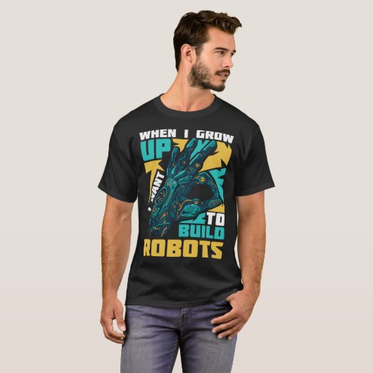 Robotics Engineer Software Building Robots T-shirt (Voorkant volledig)