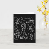 Robotics Engineer Technician Funny Vintage Robot  Kaart (Gele Bloem)