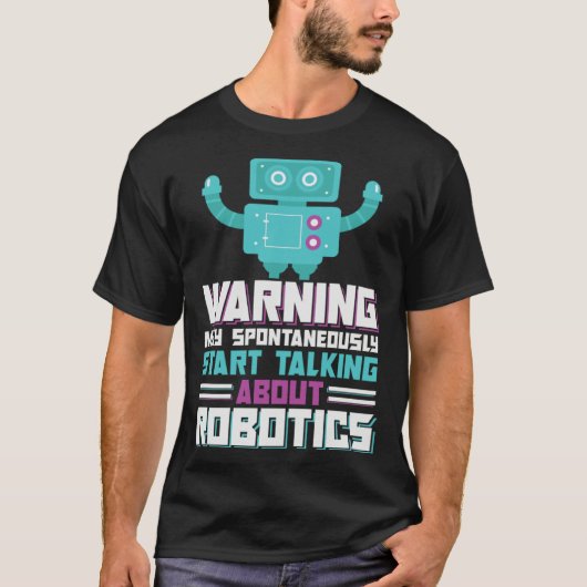 Robotics Engineering AI Autonomous Robot Building  T-shirt (Voorkant)