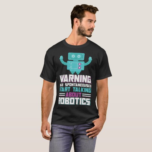 Robotics Engineering AI Autonomous Robot Building  T-shirt (Voorkant volledig)