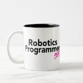 Robotics Programmer Girl Tweekleurige Koffiemok (Links)