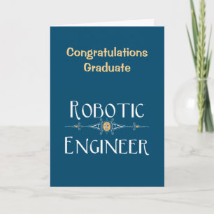 Robotingenieur decoratieve lijn bedankkaart