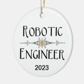 Robotingenieur decoratieve lijn keramisch ornament (Links)