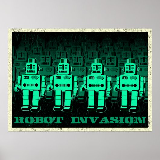 robotinvasie poster (Voorkant)