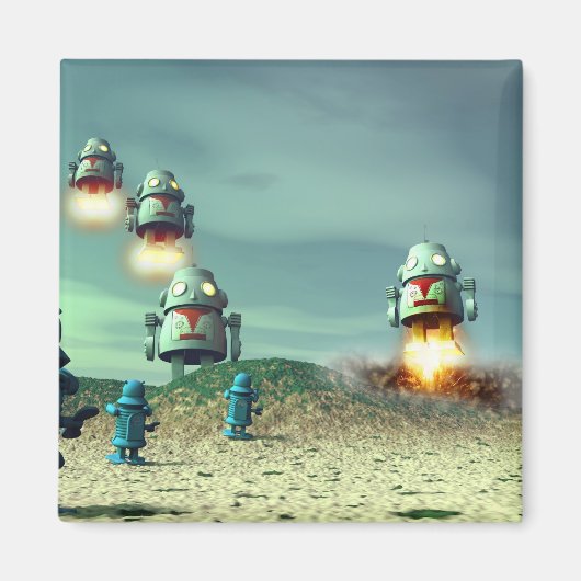 Robotinvasie van boven V2 magneet (Voorkant)
