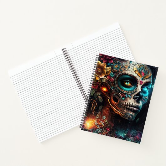 Robotische dag van de dood van de robots notitieboek (Binnen)