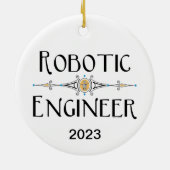 Robotische ingenieur decoratieve lijn keramisch ornament (Achterkant)