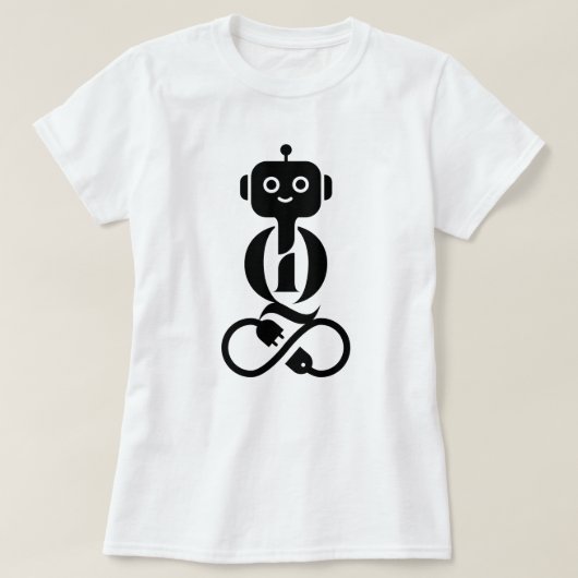 Robotische intelligentie quotiënt (IQ) is oneindig T-shirt (Design voorkant)