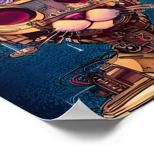 Robotische kat poster (Hoek)