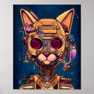 Robotische kat poster