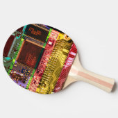 Robotische naam van geek en Glitch printplaat Tafeltennisbatje (Zijkant)