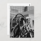 Robotische ominale machines, zwart en wit briefkaart (Voorkant / Achterkant)