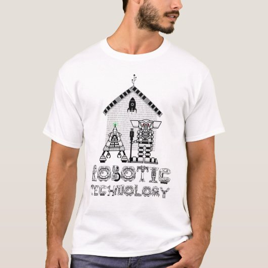 Robotische technologie grappig t-shirt (Voorkant)