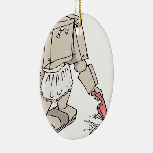 Robotische vacuümreiniger keramisch ornament (Rechts)