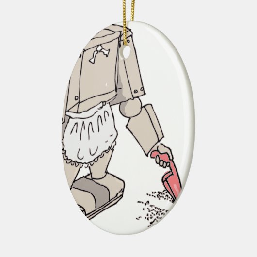 Robotische vacuümreiniger keramisch ornament (Links)