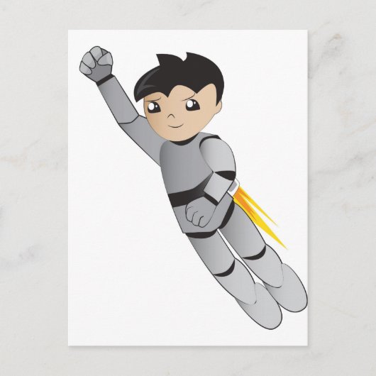 robotjongen briefkaart (Voorkant)