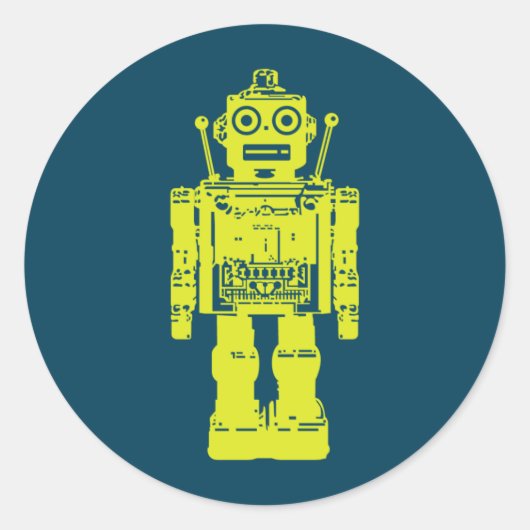 robotknop ronde sticker (Voorkant)