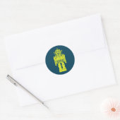 robotknop ronde sticker (Envelop)