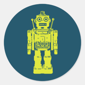 robotknop ronde sticker