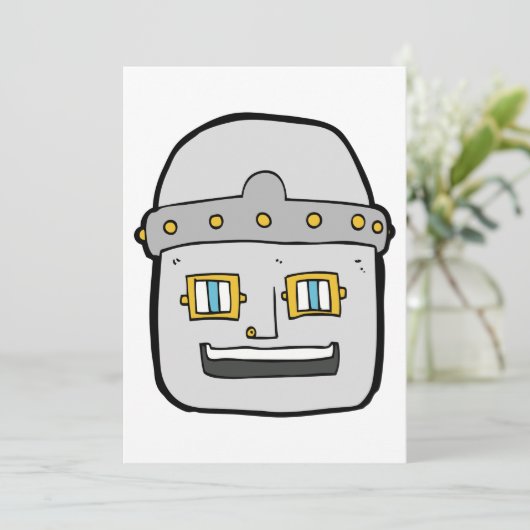 Robotkop Kaart (Staand voorkant)