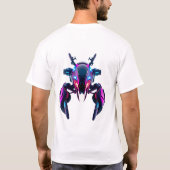 Robotkreeft gezicht neonkunst t-shirt (Achterkant)