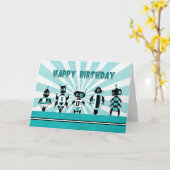 Robotlijn voor Sunburst Birthday Kaart (Gele Bloem)