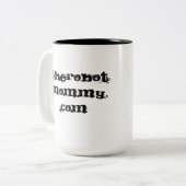 robotmok voor teams tweekleurige koffiemok (Voorkant links)