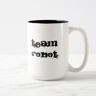 robotmok voor teams tweekleurige koffiemok