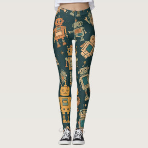 Robotpatroon Leggings – Cadeau voor jonge techfans
