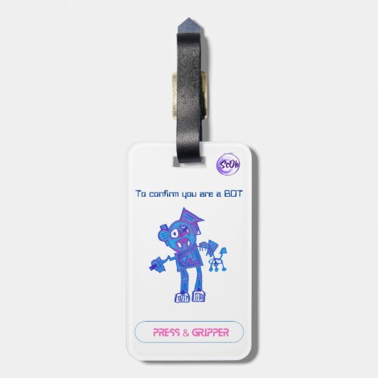 Robotpers & Gripper Bagagelabel (Achterkant verticaal)