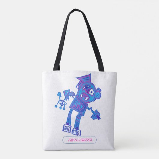 Robotpers & Gripper Canvas tas (Achterkant)