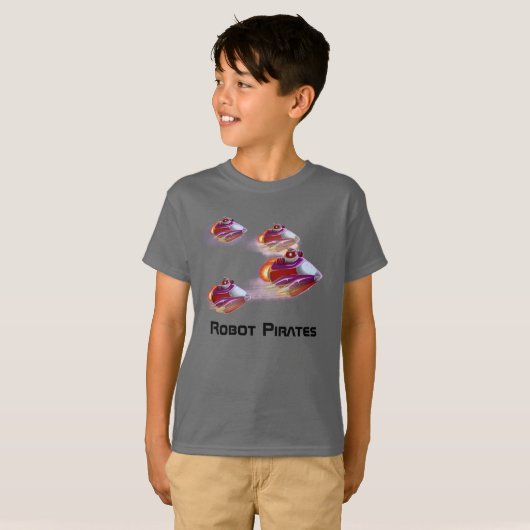 Robotpiraten T-shirt (Voorkant volledig)